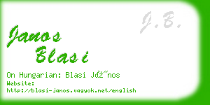 janos blasi business card